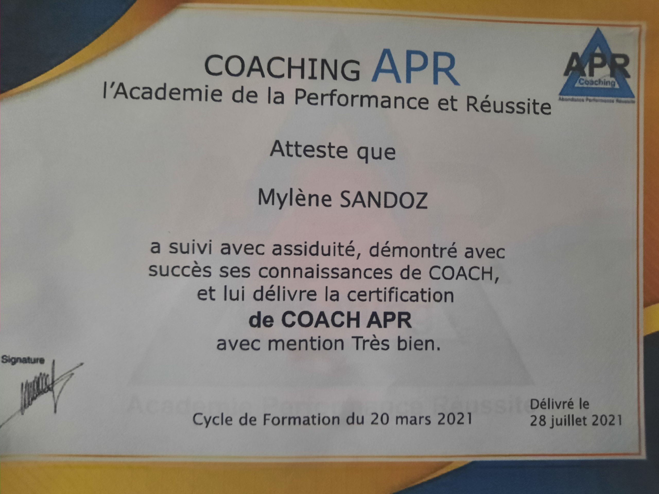 Coaching APR - Excellence Signature
